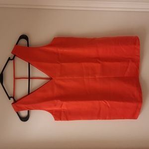 Bar III Beijing Optic Orange Tank Top